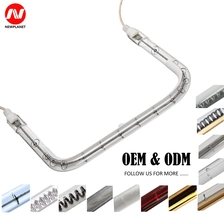 China Customize 400V 3500W Clear Short Wave Halogen Preform Infrared Heating Lamp for Baking Oven manufacturer