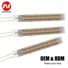 الصين 300w-8KW نصف أنابيب تسخين الكوارتز المطلية بالذهب لتجهيز الأغذية ومصابيح تجفيف المنسوجات الصانع