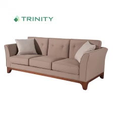 China Deep Tailored American Upholstered 3 Seater Sofa for Modern Hotel Rooms manufacturer