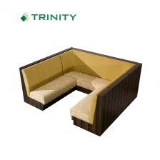 Китай Изготовленный на заказ современный желтый мягкий диван в ночном клубе U-образной формы, секционный диван производителя