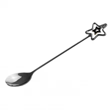 China Custom Kitchen Tea Spoon Food Grade Stainless Steel Stars Shape Silver Spoon manufacturer