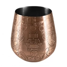 porcelana fabricante de vasos de vino de cobre grabado de acero inoxidable de China, fábrica de vasos de cóctel de acero inoxidable de China fabricante