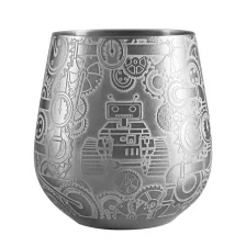 porcelana Fabricante de vasos de vino grabados al agua fuerte de acero inoxidable en forma de huevo de estilo steampunk de China fabricante