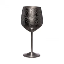 China 17oz Food Grade Stainless Steel 304 Wine Glass Baroque Wine Glasses manufacturer