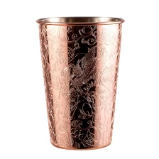 China Etched Design Copper Black 304 Stainless Steel Cup For Travel Outdoor Camping manufacturer