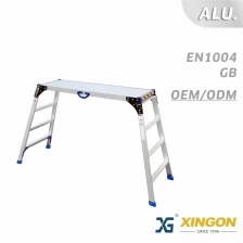 China XG-118 aluminum deck working platform step ladder with EN131 manufacturer