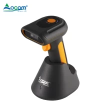 China Pos Mini Portable Handheld Qr 1D 2D Wireless Barcode Scanner With Stand For Supermarket Sale manufacturer