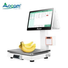 Cina (POS-S003) Supermercato Doppio schermo IPS da 15,6 pollici All in One Ricevuta termica Pos Restaurant vince Stampante Pos Scale Digital produttore