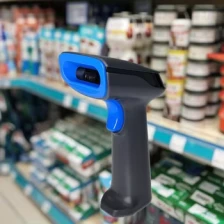 الصين ماسحات برمجيات QR طويلة المدى سلكية Surperemaket Barcode Scanner الصانع