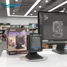 Cina OCBS-T288 OCOM Scanner di codici a barre desktop 2D omnidirezionale ad alta velocità con rilevamento automatico per supermercati e biblioteche in magazzino produttore