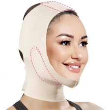 China S-SHAPER Supply Fajas Kolumbianische Post-OP-Gesichtsmaske mit mittlerer Bedeckung zur Unterstützung der Fettübertragung Shapewear Hersteller