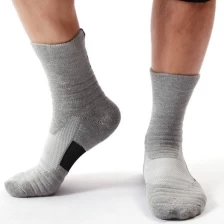China S-SHAPER Basketball Cushioned Moisture-wicking Athletic Sports Crew Socks for Men manufacturer
