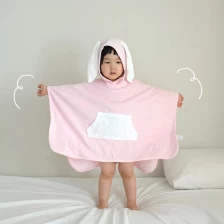 China 100% Cotton Hooded Towel Cute Bear Baby Bathrobe Newborn Infant Bath Towel manufacturer