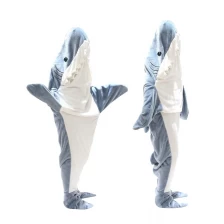 China Shark Wearable Flannel Blanket Animal Hoodie Blanket Sleeping Bag - COPY - bsrotq fabricante