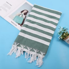Chine 100% Cotton Turkish Towel Beach Towel With Tassel - COPY - 89v0ce fabricant