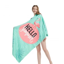 China One Side Cotton One Side Microfiber Beach Towel manufacturer