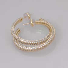 China Fashion Jewellery Full Pavement Zircon Hoop Earring. manufacturer