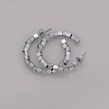 China Geometric Half-C Brass Hoop Earring. manufacturer