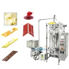 China Vollautomatische Diagonalschnittbeutel-Erdbeermarmelade-Verpackungsmaschine China Hersteller Hersteller