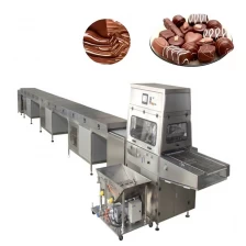 China Automatic Chocolate Enrobing Machine with Cooling Tunnel chocolate Coating machine Chocolate Enrober manufacturer