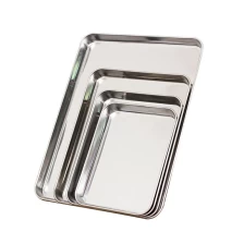 China Small Size Stainless Steel Baking Sheet Pan Food Tray manufacturer