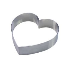 China Herzförmige Mousse-Ring-Kuchenform aus Edelstahl Hersteller