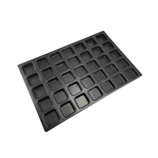 China Quadratische Muffinform aus Aluminium mit 35 Formen, antihaftbeschichtet, Mini-Cupcake-Backblech Hersteller