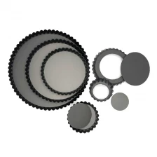 porcelana Molde para hornear tartas de aluminio estriado con fondo extraíble fabricante