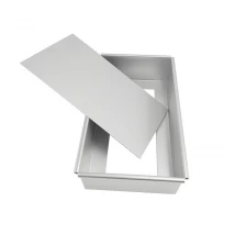 porcelana Molde para hornear pasteles rectangular de aluminio anodizado con fondo extraíble fabricante