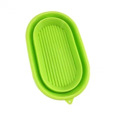 China 10 inch Oval Silicone Banneton Bread Proofing Basket manufacturer