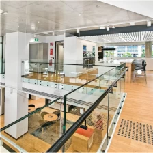 China 2020 Latest Design Balustrade Tempered Glass Stair Standoff Glass Railing manufacturer