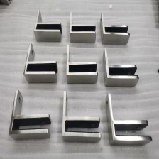 Chine 316 Porte-clips de pince en verre carré en acier inoxydable avec verre trempé ou stratifié fabricant