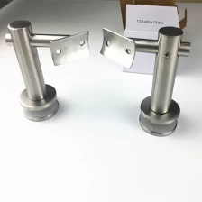 China 316 brushed stainless steel glass handrail bracket for glass handrail system manufacturer
