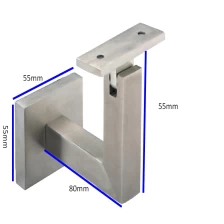 China 316 stainless steel square wall mount flat handrail bracket manufacturer