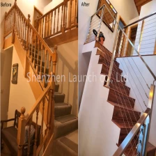 Chiny 316 stainless steel wire rope stair Railings producent