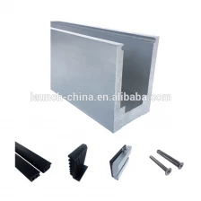 China Aluminum u channel  use for 15-30mm glass fencing or deck channel for balcony fabricante
