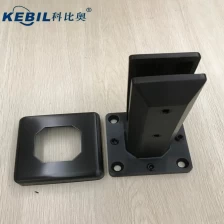 China Braçadeira de vidro de espigão de aço inoxidável de cor preta para guarda-corpo de vidro sem moldura fabricante