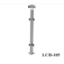 China Chinese supplier stainless steel square glass railing post for balcony and stair handrail designs, LCH105 manufacturer
