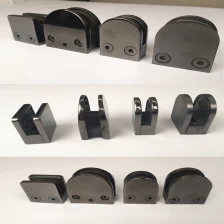 China matt black balustrade post railing fencing use stainless steel glass clamp fabricante