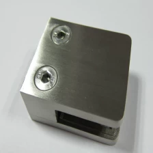 China Flat back square glass clamp on stainless steel post manufacturer