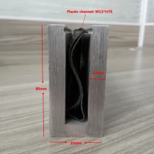 Китай Безрамное остекление балюстрадой алюминия U базовый канал для балкон дизайн перил стекла производителя