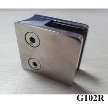 China Glass balustrade used stainless steel round back glass clamp G102R manufacturer