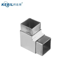 China Handrail Pipe Connector 90 Degree Square Tube Elbow for 1.5mm tube manufacturer