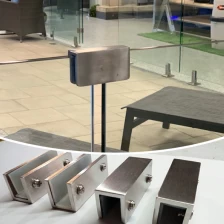 China Braçadeira de vidro tipo quadrado de aço inoxidável de alta qualidade Braçadeira de vidro fabricante