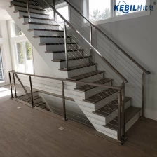 China Indoor Modern Stairs Stainless Steel Wire Cable Railing Systems/Building Deck Railing manufacturer