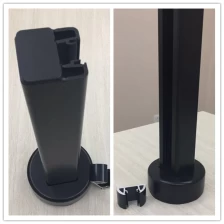 China Kebil Aluminum Glass Balustrade Post With Plastic Insert To Hold 1/2" Glass manufacturer
