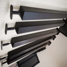 China Matt black stainless steel cable railing post for stair railings manufacturer
