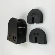 porcelana Abrazaderas de vidrio de acero inoxidable negro mate para 6 mm de vidrio fabricante