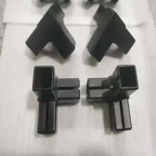 porcelana Conector de tubo de acero inoxidable mate negro de 3 vías para tubo de 25 × 25 mm fabricante