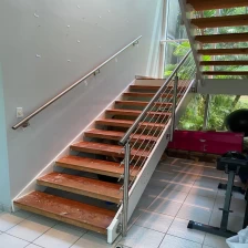 China Modern Design SUS 304/316 Rod Bar Railing For Staircase With Round Stainless Steel Post manufacturer